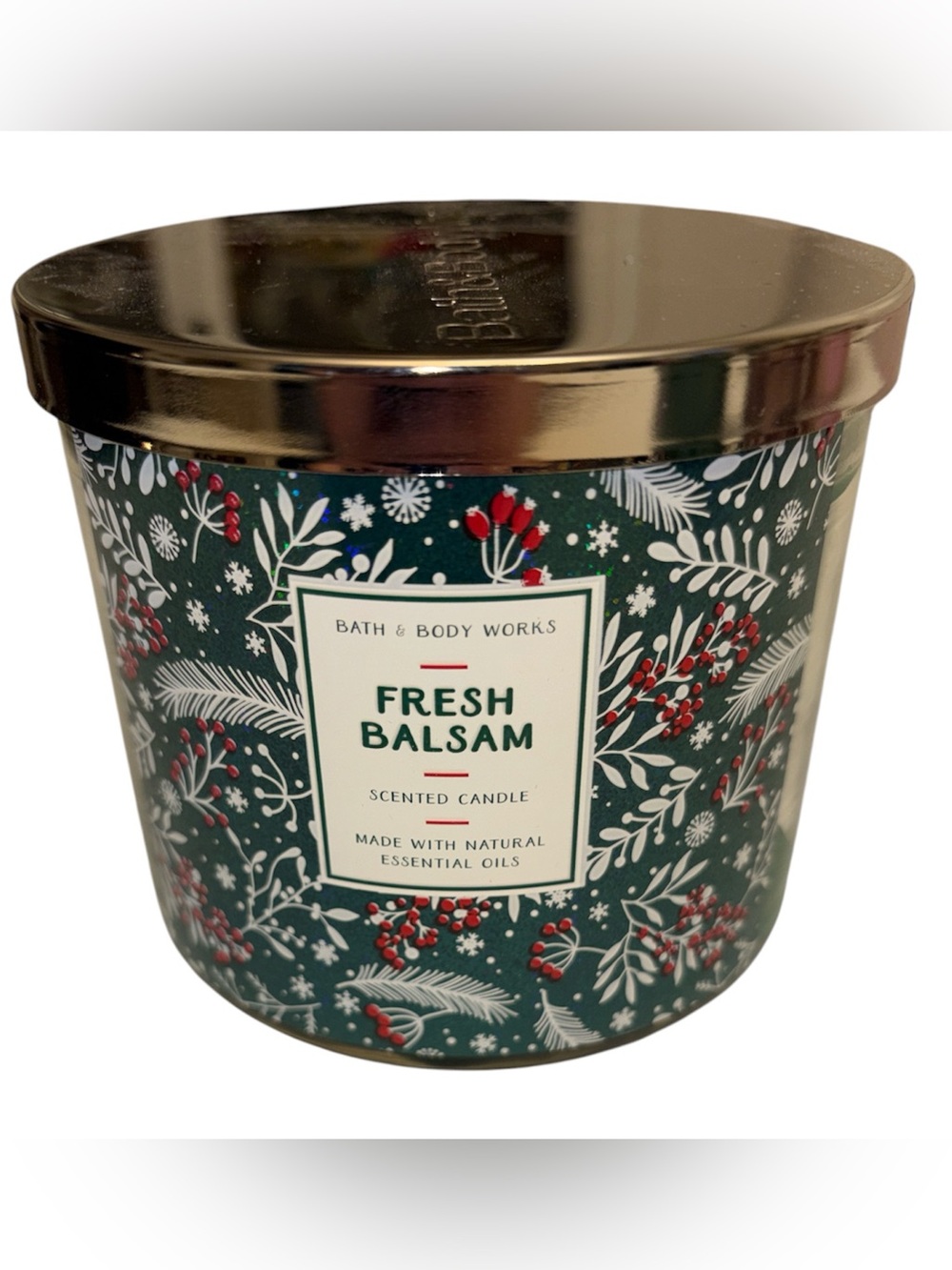 Bath & Body Works Fresh Balsam Scented Candle 14.5 oz jar 3 wick NWT